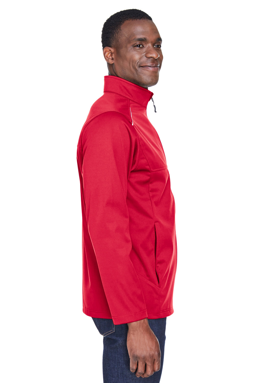 Core 365 CE708 Mens Techno Lite Water Resistant Full Zip Jacket Classic Red Model Side