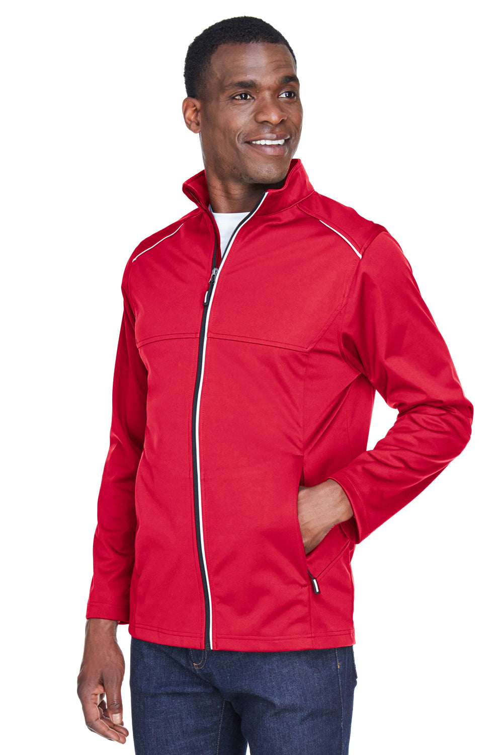 Core 365 CE708 Mens Techno Lite Water Resistant Full Zip Jacket Classic Red Model 3q