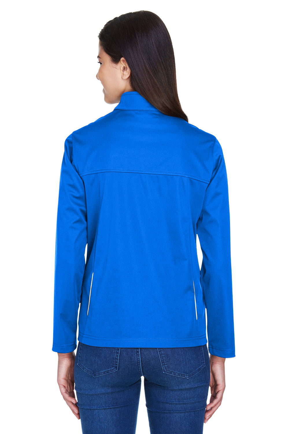 Core 365 CE708W Womens Techno Lite Water Resistant Full Zip Jacket True Royal Blue Model Back