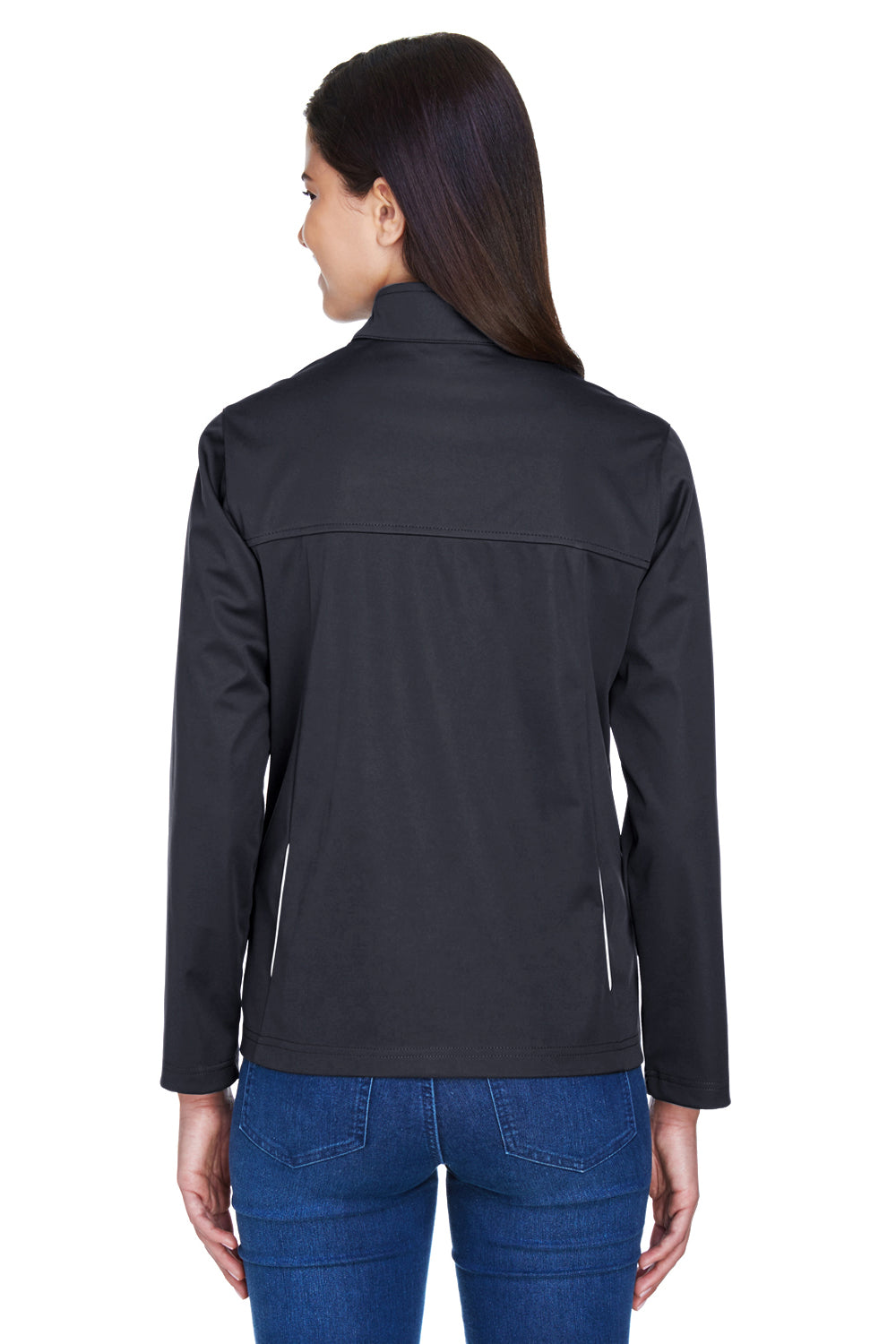 Core 365 CE708W Womens Techno Lite Water Resistant Full Zip Jacket Black Model Back