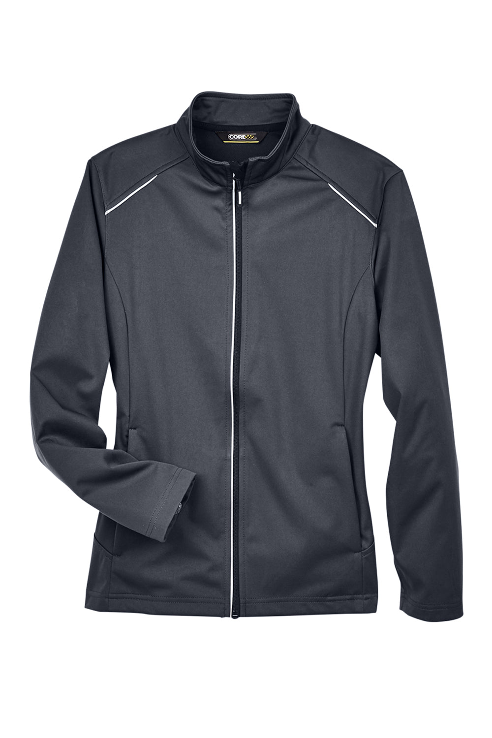 Core 365 CE708W Womens Techno Lite Water Resistant Full Zip Jacket Carbon Grey Flat Front