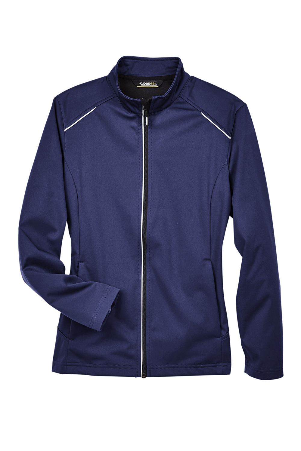 Core 365 CE708W Womens Techno Lite Water Resistant Full Zip Jacket Classic Navy Blue Flat Front