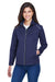 Core 365 CE708W Womens Techno Lite Water Resistant Full Zip Jacket Classic Navy Blue Model Front