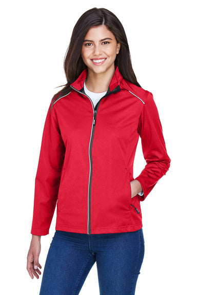 Core 365 CE708W Womens Techno Lite Water Resistant Full Zip Jacket Classic Red Model Front