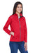 Core 365 CE708W Womens Techno Lite Water Resistant Full Zip Jacket Classic Red Model 3q