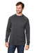 Core 365 CE800 Mens Fusion ChromaSoft Anti Static Fleece Crewneck Sweatshirt Carbon Grey Model Front