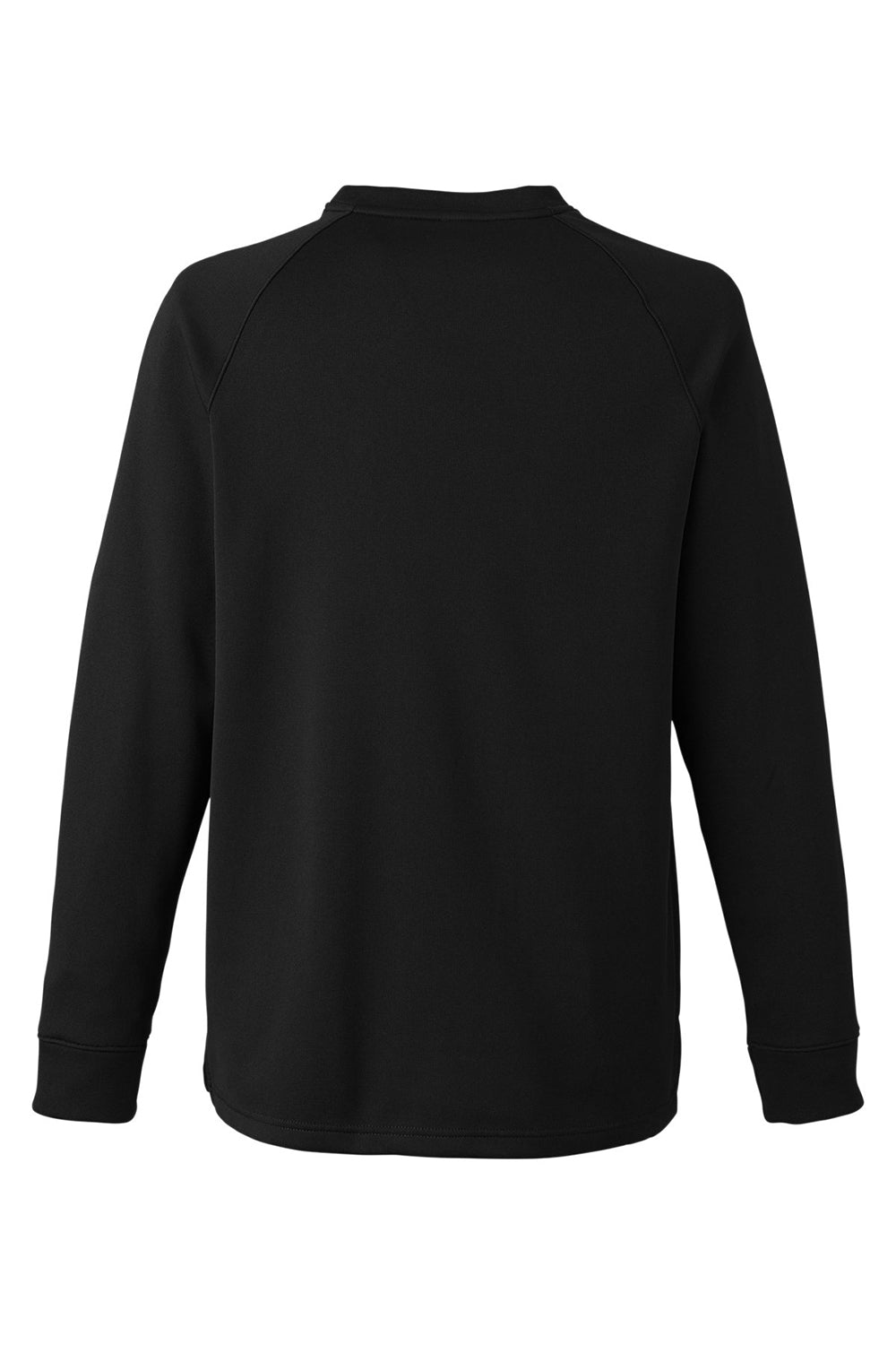 Core 365 CE800 Mens Fusion ChromaSoft Anti Static Fleece Crewneck Sweatshirt Black Flat Back