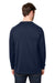 Core 365 CE800 Mens Fusion ChromaSoft Anti Static Fleece Crewneck Sweatshirt Classic Navy Blue Model Back