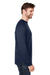 Core 365 CE800 Mens Fusion ChromaSoft Anti Static Fleece Crewneck Sweatshirt Classic Navy Blue Model Side