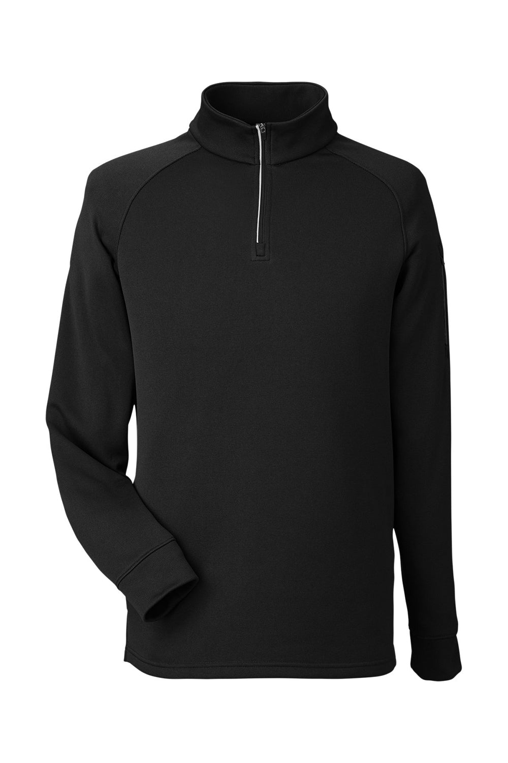 Core 365 CE801 Mens Fusion ChromaSoft Anti Static Fleece 1/4 Zip Sweatshirt Black Flat Front