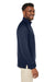 Core 365 CE801 Mens Fusion ChromaSoft Anti Static Fleece 1/4 Zip Sweatshirt Classic Navy Blue Model Side