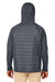 Core 365 CE808 Mens Techno Lite Hybrid Windproof & Waterproof Full Zip Hooded Jacket Carbon Grey Model Back