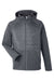 Core 365 CE808 Mens Techno Lite Hybrid Windproof & Waterproof Full Zip Hooded Jacket Carbon Grey Flat Front