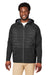 Core 365 CE808 Mens Techno Lite Hybrid Windproof & Waterproof Full Zip Hooded Jacket Black Model Front