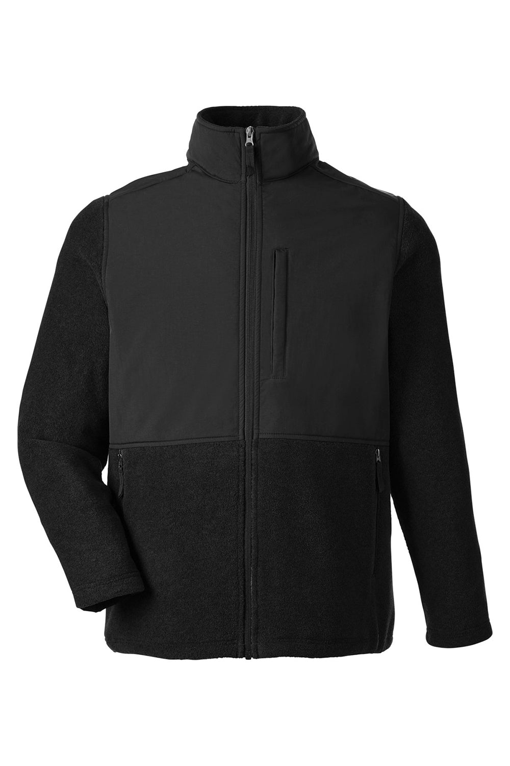 Core 365 CE890 Mens Journey Summit Hybrid Full Zip Jacket Black Flat Front