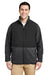 Core 365 CE890 Mens Journey Summit Hybrid Full Zip Jacket Heather Charcoal Grey/Black Model Front