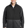 Core 365 Mens Journey Summit Hybrid Full Zip Jacket - Heather Charcoal Grey/Black