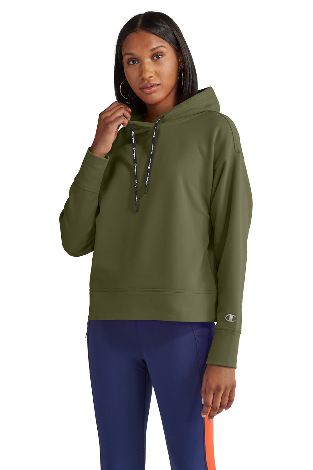 Champion CHP100 Womens Fresh Olive Green Sport Hooded Sweatshirt Hoodie BigTopShirtShop