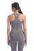 Champion CHP110 Womens Crop Racerback Tank Top Heather Grey Model Back