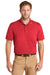 CornerStone CS4020P Mens Industrial Moisture Wicking Short Sleeve Polo Shirt w/ Pocket Red Model Front