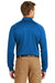 CornerStone CS410LS Mens Select Tactical Moisture Wicking Long Sleeve Polo Shirt Royal Blue Model Back