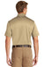 CornerStone CS412/TLCS412 Mens Select Moisture Wicking Short Sleeve Polo Shirt Tan Model Back