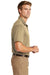 CornerStone CS412/TLCS412 Mens Select Moisture Wicking Short Sleeve Polo Shirt Tan Model Side