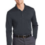 CornerStone Mens Select Moisture Wicking Long Sleeve Polo Shirt - Charcoal Grey