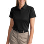 CornerStone Womens Select Moisture Wicking Short Sleeve Polo Shirt - Black