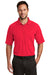 CornerStone CS420 Mens Select Tactical Moisture Wicking Short Sleeve Polo Shirt Red Model Front