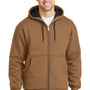 CornerStone Mens Full Zip Hooded Sweatshirt Hoodie - Duck Brown