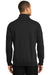 CornerStone CS626 Mens Fleece 1/4 Zip Sweatshirt Black Model Back