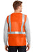 CornerStone CSV405 Mens ANSI 107 Class 2 Safety Full Zip Vest Safety Orange Model Back