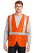 CornerStone CSV405 Mens ANSI 107 Class 2 Safety Full Zip Vest Safety Orange Model Front