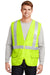 CornerStone CSV405 Mens ANSI 107 Class 2 Safety Full Zip Vest Safety Yellow Model Front