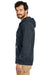 Carhartt CT100614 Mens Paxton Rain Defender Water Resistant Full Zip Hooded Sweatshirt Hoodie Navy Blue Model Side