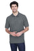 Devon & Jones D100 Mens Short Sleeve Polo Shirt Graphite Grey Model Front