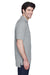 Devon & Jones D100 Mens Short Sleeve Polo Shirt Heather Grey Model Side