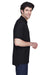 Devon & Jones D100 Mens Short Sleeve Polo Shirt Black Model Side