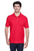 Devon & Jones D100 Mens Short Sleeve Polo Shirt Red Model Front