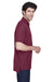 Devon & Jones D100 Mens Short Sleeve Polo Shirt Burgundy Model Side