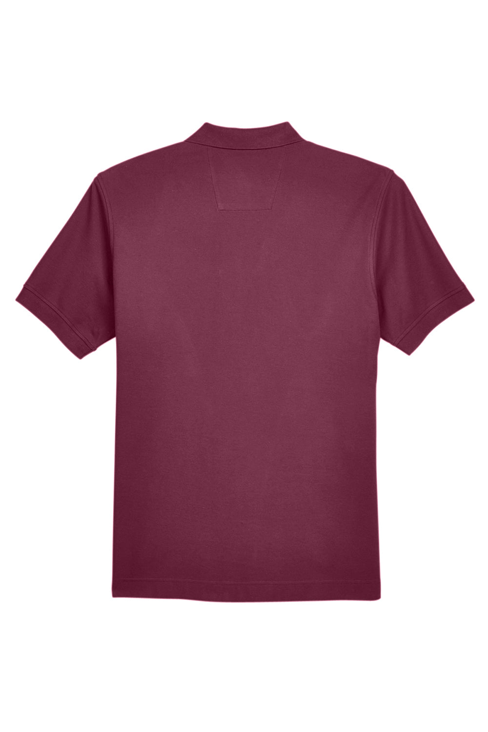 Devon & Jones D100 Mens Short Sleeve Polo Shirt Burgundy Flat Back