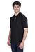 Devon & Jones D100 Mens Short Sleeve Polo Shirt Black Model 3q