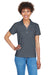 Devon & Jones D100W Womens Short Sleeve Polo Shirt Graphite Grey Model Front