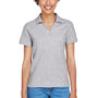 Devon & Jones Womens Short Sleeve Polo Shirt - Heather Grey