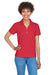 Devon & Jones D100W Womens Short Sleeve Polo Shirt Red Model Front