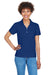 Devon & Jones D100W Womens Short Sleeve Polo Shirt True Royal Blue Model Front