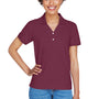 Devon & Jones Womens Short Sleeve Polo Shirt - Burgundy