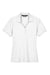 Devon & Jones D100W Womens Short Sleeve Polo Shirt White Flat Front