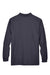 Devon & Jones D110 Mens Long Sleeve Polo Shirt Navy Blue Flat Back